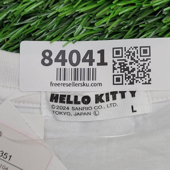 Hello-Kitty Shirt Womens Large 20x26 Sanrio Chenille-Embroidered - Picture 5 of 15